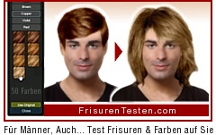 Test Frisuren und Haarfarben 
auf Ihrem Foto, online